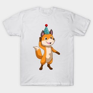 Fox at Party with Party hat T-Shirt